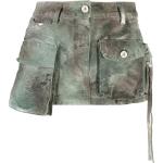 Minifaldas verdes de algodón militares con logo The Attico para mujer 