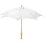 Paraguas blancos de encaje de encaje talla L 