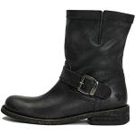 Felmini - Zapatos para Mujer - Enamorarse com GREDO 7176 - Botas Cowboy & Biker - Cuero Genuino - Negro - 37 EU Size