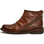 Felmini - Zapatos para Mujer - Enamorarse com GREDO B557 - Botines con Cremallera - Cuero Genuino - Marrón - 38 EU Size