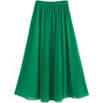 Faldas largas verdes de gasa para mujer 