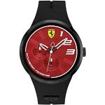 Relojes negros de silicona de pulsera impermeables Cuarzo analógicos Ferrari para hombre 