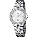 Relojes blancos de plata de pulsera rebajados Cuarzo analógicos con correa de plata Festina para mujer 