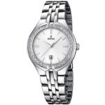 Relojes blancos de acero inoxidable de pulsera rebajados Cuarzo analógicos con correa de plata Festina para mujer 