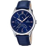 Relojes azules de acero inoxidable de pulsera redondos con multifunción analógicos Festina para hombre 