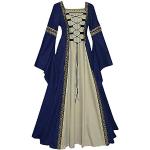Disfraces azul marino medievales para fiesta tallas grandes talla XXL para mujer 