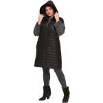 Abrigos negros de bouclé con capucha  tallas grandes manga larga talla 3XL para mujer 