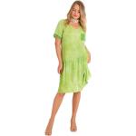 Vestidos stretch verdes de licra tallas grandes informales batik talla 3XL para mujer 