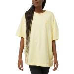 Camisetas amarillas de algodón de manga corta rebajadas manga corta informales con logo Fila talla S para mujer 