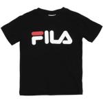 Camisetas negras de algodón de manga corta infantiles con logo Fila 5 años 