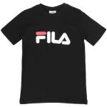 Camisetas negras de algodón de manga corta infantiles con logo Fila 3 años 