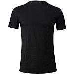 Camisetas negras de algodón de manga corta manga corta con cuello redondo con logo Fila talla S para hombre 