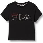 Camisetas negras de manga corta infantiles con logo Fila 