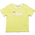 Camisetas amarillas de algodón de algodón  rebajadas de primavera Fila talla M para mujer 