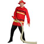 Disfraces rojos de bombero Talla Única para hombre 