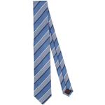 Corbatas azul marino de seda de seda con rayas Fiorio para hombre 