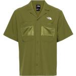 Camisas verde militar de tejido de malla con logo The North Face para hombre 