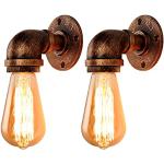 Lámparas LED marrones de metal de rosca E27 vintage 