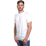 Camisetas estampada blancas de algodón rebajadas con cuello redondo con logo Fischer Sports talla S para hombre 