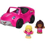 Little People Fisher-Price Barbie, Brooklyn y su descapotable Dos Figuras con Coche de Juguete Rosa con Sonidos, Regalo para bebé +1 año (Mattel HJN53)