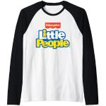 Fisher Price - Logotipo apilado de Little People Camiseta Manga Raglan