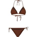Bikinis triángulo marrones de poliamida rebajados FISICO-Cristina Ferrari con tachuelas talla M para mujer 
