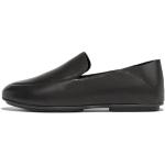 Fitflop Allegro Crush-Back Leather Loafers, Mocasín Plano Mujer, Todo Negro, 40 EU