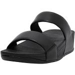 Sandalias negras de cuero de cuero rebajadas FitFlop talla 42 para mujer 