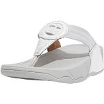 Fitflop Walkstar Toe-Post Sandals, Sandalias con cuña Mujer, Silver, 39 EU Ancho