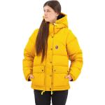 Abrigos amarillos de poliester con capucha  rebajados impermeables acolchados FJÄLLRÄVEN talla XS para mujer 