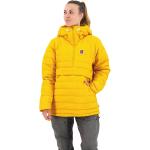 Abrigos amarillos de poliester con capucha  rebajados acolchados FJÄLLRÄVEN talla S de materiales sostenibles para mujer 