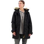 Abrigos negros de sintético con capucha  rebajados impermeables, transpirables con forro acolchados FJÄLLRÄVEN Nuuk talla XL de materiales sostenibles para mujer 