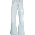 Jeans bootcut azules de algodón para mujer 