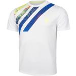 Camisetas deportivas multicolor de poliester manga corta con cuello redondo vintage con rayas de materiales sostenibles para hombre 