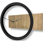 FLEXISTYLE Reloj de Pared, Madera, Negro, 32 cm