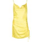 Vestidos rectos amarillos de viscosa rebajados con tirantes finos floreados P.A.R.O.S.H. fruncido para mujer 