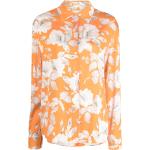 Camisas naranja de viscosa de manga larga manga larga floreadas Erdem con motivo de flores talla XXL para mujer 