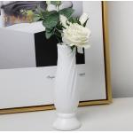 Floreros blancos de plástico de 21 cm floreados 