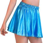 Faldas skater azules celeste de poliester para fiesta mini talla M para mujer 