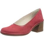 Zapatos rojos de cuero de tacón rebajados Fly London para mujer 