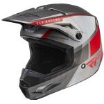 Fly Racing Kinetic Drift, casco de cross para niños YM male Plata/Rojo/Gris