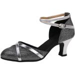 Zapatos plateado de baile latino para fiesta con tacón de 5 a 7cm talla 38 para mujer 