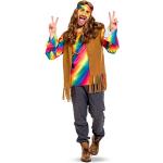 Disfraces multicolor de poliester de hippie hippie talla L para hombre 