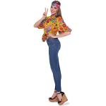 Disfraces multicolor de poliester de hippie hippie talla M para mujer 