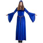 Disfraces azules de poliester de bruja talla XL para mujer 