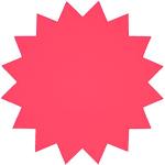 folia 671 926 – Publicidad Símbolo – Estrella, Aprox. 18 cm, 20 Unidades, Rojo