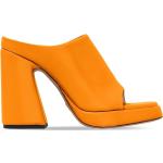 Zuecos naranja de cuero de plataforma rebajados con logo PROENZA SCHOULER talla 38 para mujer 