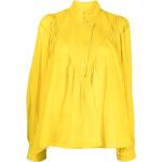 Blusas amarillas de algodón de seda  con cuello alto Forte Forte talla S para mujer 