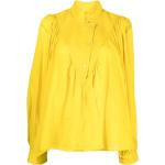 Blusas amarillas de algodón de seda  con cuello alto Forte Forte talla XS para mujer 