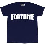 Camisetas azul marino de algodón de manga corta Fortnite manga corta con cuello redondo con logo talla L para hombre 